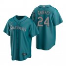 Men & Youth #24 Ken Griffey Jr. Seattle Mariners Cool Base Green Jersey