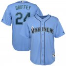 Men & Youth #24 Ken Griffey Jr. Seattle Mariners Cool Base Power Blue Jersey