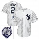 Men's #2 Derek Jeter New York Yankees Retirement White Jersey