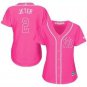 Women's #2 Derek Jeter New York Yankees Pink Jersey