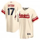 Men & Youth #17 Shohei Ohtani Los Angeles Angels 2022 City Connect Cool Base Cream Jersey