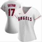 Women's #17 Shohei Ohtani Los Angeles Angels White Home Cool Base Jersey