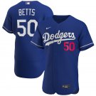 Men & Youth #50 Mookie Betts Los Angeles Dodgers Alternate Flex Base Blue Jersey
