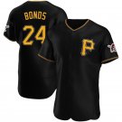 Men & Youth #24 Barry Bonds Pittsburgh Pirates Flex Base Black Jersey
