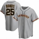 Men & Youth #25 Barry Bonds San Francisco Giants Gray Away Cool Base  Jersey