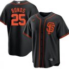 Men & Youth #25 Barry Bonds San Francisco Giants Cool Base Black Jersey