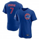 Men & Youth #7 Dansby Swanson Chicago Cubs Alternate Flex Base Blue Jersey