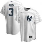 Men & Youth #3 Babe Ruth New York Yankees White Home Cool Base Jersey