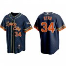 Men & Youth #34 Nolan Ryan Houston Astros City Connect Edition Navy Blue Jersey