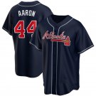 Men & Youth #44 Hank Aaron Atlanta Braves Alternate Cool Base Navy Blue Jersey