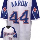Men's #44 Hank Aaron Atlanta Braves 1974 Throwback Edition Pullover White Jersey