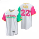 Men & Youth #22 Juan Soto San Diego Padres 2022 City Connect Edition White Jersey