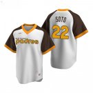 Men & Youth #22 Juan Soto San Diego Padres White Cooperstown Collection Jersey