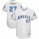 Men's #27 Mike Trout Los Angeles Angels Father's Day White Jersey