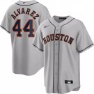 Men & Youth #44 Yordan Alvarez Houston Astros Gray Road Cool Base Jersey