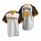 Men & Youth #13 Manny Machado San Diego Padres White Cooperstown Collection Jersey