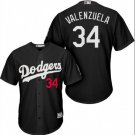 Men & Youth #34 Fernando Valenzuela Angeles Dodgers Cool Base Black Jersey