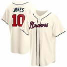 Men & Youth #10 Chipper Jones Atlanta Braves Alternate Cool Base Cream Jersey