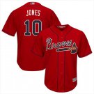 Men & Youth #10 Chipper Jones Atlanta Braves Alternate Cool Base Red Jersey