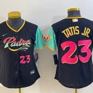 Women's #23 Fernando Tatis Jr. San Diego Padres City Connect Cool Base Black Jersey