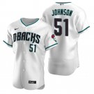 Men & Youth #51 Randy Johnson Arizona Diamondbacks White Home Flex Base Jersey