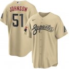 Men & Youth #51 Randy Johnson Arizona Diamondbacks City Connect Brown Jersey