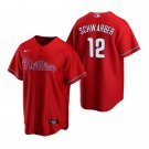 Men & Youth #12 Kyle Schwarber Philadelphia Phillies Alternate Cool Base Red Jersey