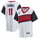 Men & Youth #11 José Ramírez Cleveland Guardians White Cool Base Jersey