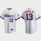 Men & Youth #13 Ronald Acuna Jr. Atlanta Braves City Connect White Jersey
