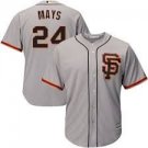 Men & Youth #24 Willie Mays San Francisco Giants Gray Road Cool Base Jersey