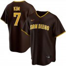 Men & Youth #7 Ha-Seong Kim San Diego Padres Brown Road Cool Base Jersey