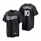 Men & Youth #10 Justin Turner Los Angeles Dodgers Black Fahsion Jersey