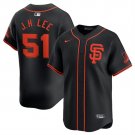 Men's San Francisco Giants Jung Hoo Lee Black 2024 Black Alternate Jersey