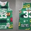 Men's Mitchell & Ness Celtics Larry Bird Swingman Graffiti Basketball Jersey