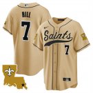 Men's New Orleans Saints Taysom Hill Gold 1987 Legacy Cool Baseball Jersey