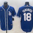 Men's Los Angeles Dodgers Yoshinobu Yamamoto Blue Cool Base Stitched Baseball Jersey