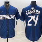 Men's Detroit Tigers Miguel Cabrera Navy 2024 City Connect Cool Base Jersey