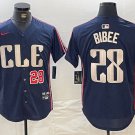 Men's Cleveland Guardians Tanner Bibee Number Navy 2024 City Connect Jersey
