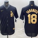 Men's Los Angeles Dodgers Yoshinobu Yamamoto Black Cool Base Stitched Baseball Jersey