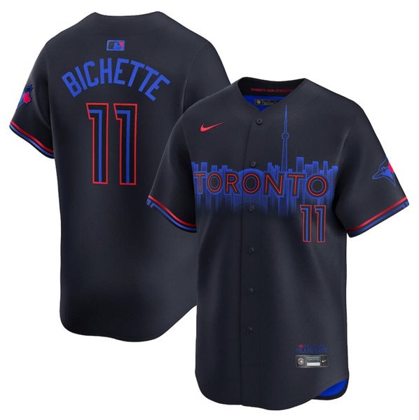 Men's Toronto Blue Jays Bo Bichette Black 2024 City Connect Limited Stitched Baseball Jersey