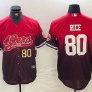 Men's San Francisco 49ers Jerry Rice Red Black With Patch Cool Base Jersey