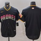 Men's San Diego Padres Blank Black Cool Base Stitched Baseball Jersey
