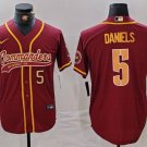 Men's Washington Commanders Jayden Daniels Burgundy Baseball Jersey