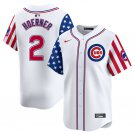 Men's Chicago Cubs Nico Hoerner White 2024 Independence Day Vapor Limited Jersey