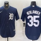 Mens Detroit Tigers Justin Verlander Navy Cool Baseball Jersey