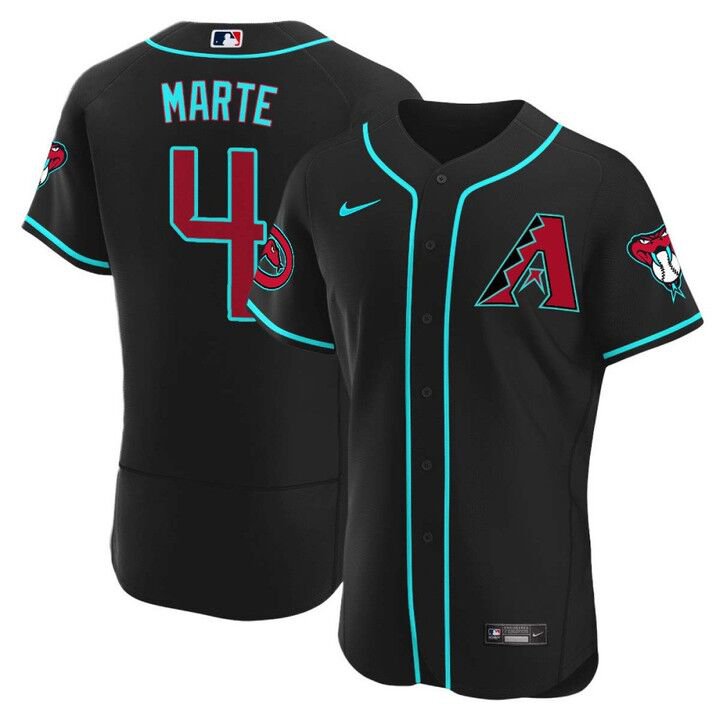 Men's Diamondbacks Ketel Marte 2024 Flex Baseball Jersey Black