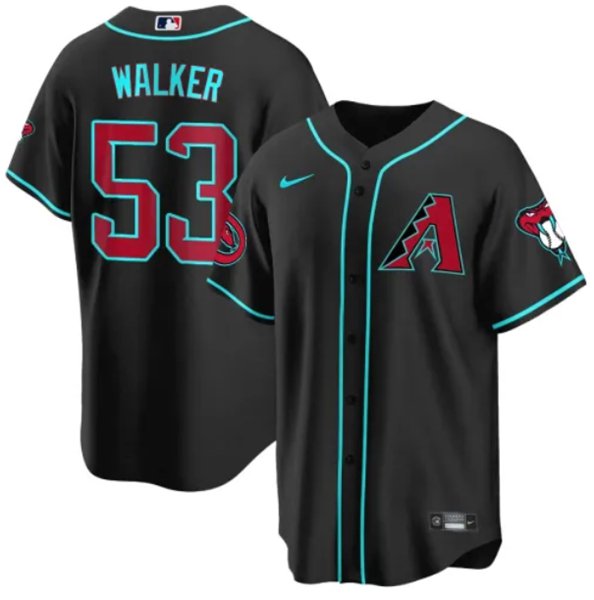 Men's Diamondbacks Active Player Christian Walker Black 2024 Cool Base Jersey