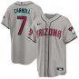 Men's Diamondbacks Active Player Corbin Carroll Gray 2024 Cool Base Jersey