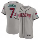 Men's Diamondbacks Active Player Corbin Carroll Gray 2024 Flex Base Jersey
