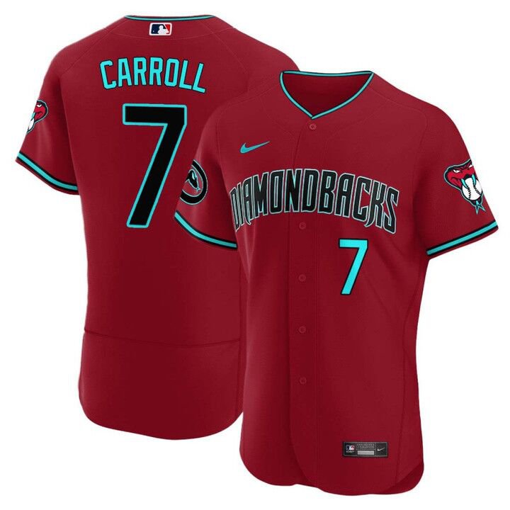 Men's Diamondbacks Active Player Corbin Carroll Red 2024 Flex Base Jersey